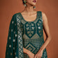 Straight Salwar Suit Georgette Green Sequins Salwar Kameez