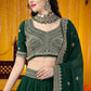 Lehenga Choli Georgette Green Embroidered Lehenga Choli