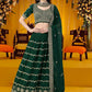 Lehenga Choli Georgette Green Embroidered Lehenga Choli