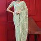 Trendy Saree Georgette Green Embroidered Saree