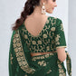 Classic Shimmer Georgette Green Sequins Saree