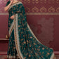 Trendy Saree Silk Blend Green Embroidered Saree