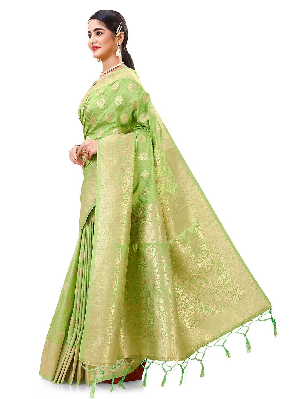 Classic Silk Green Weaving Saree