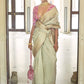 Classic Organza Silk Green Patch Border Saree