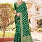 Contemporary Silk Green Patch Border Saree