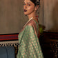 Designer Silk Green Weaving Saree
