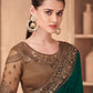 Designer Silk Green Embroidered Saree
