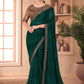 Designer Silk Green Embroidered Saree