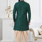 Indo Western Silk Green Lace Mens