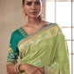 Classic Silk Green Embroidered Saree