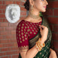 Contemporary Silk Green Patch Border Saree