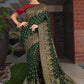 Contemporary Silk Green Patch Border Saree