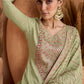 Salwar Suit Silk Green Embroidered Salwar Kameez