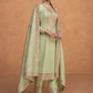 Salwar Suit Silk Green Embroidered Salwar Kameez