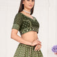 Lehenga Choli Georgette Green Embroidered Lehenga Choli