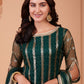 Salwar Suit Net Green Embroidered Salwar Kameez