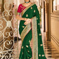Trendy Saree Vichitra Silk Green Embroidered Saree