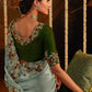 Classic Viscose Green Embroidered Saree