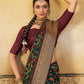 Classic Viscose Green Patch Border Saree