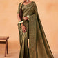 Classic Kanjivaram Silk Green Weaving Saree