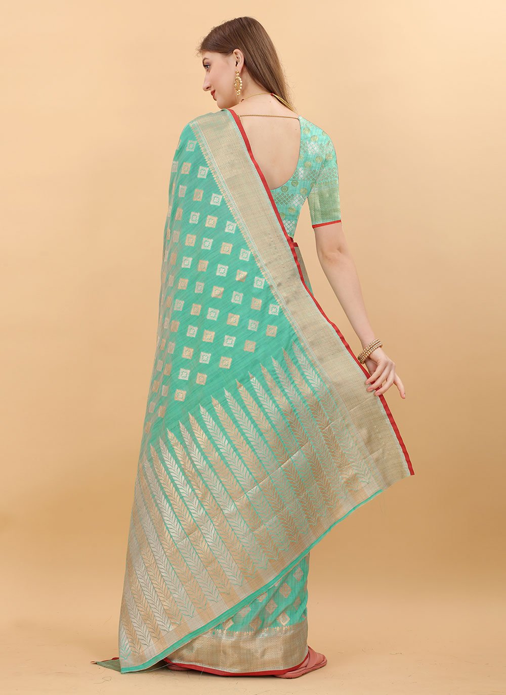 Classic Silk Green Weaving Saree