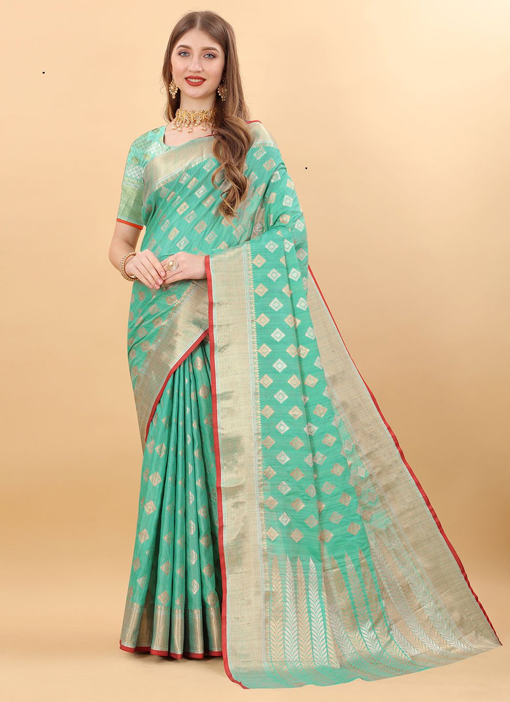 Classic Silk Green Weaving Saree