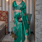 Classic Handloom Silk Green Weaving Saree