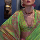 Trendy Saree Organza Green Weaving Saree
