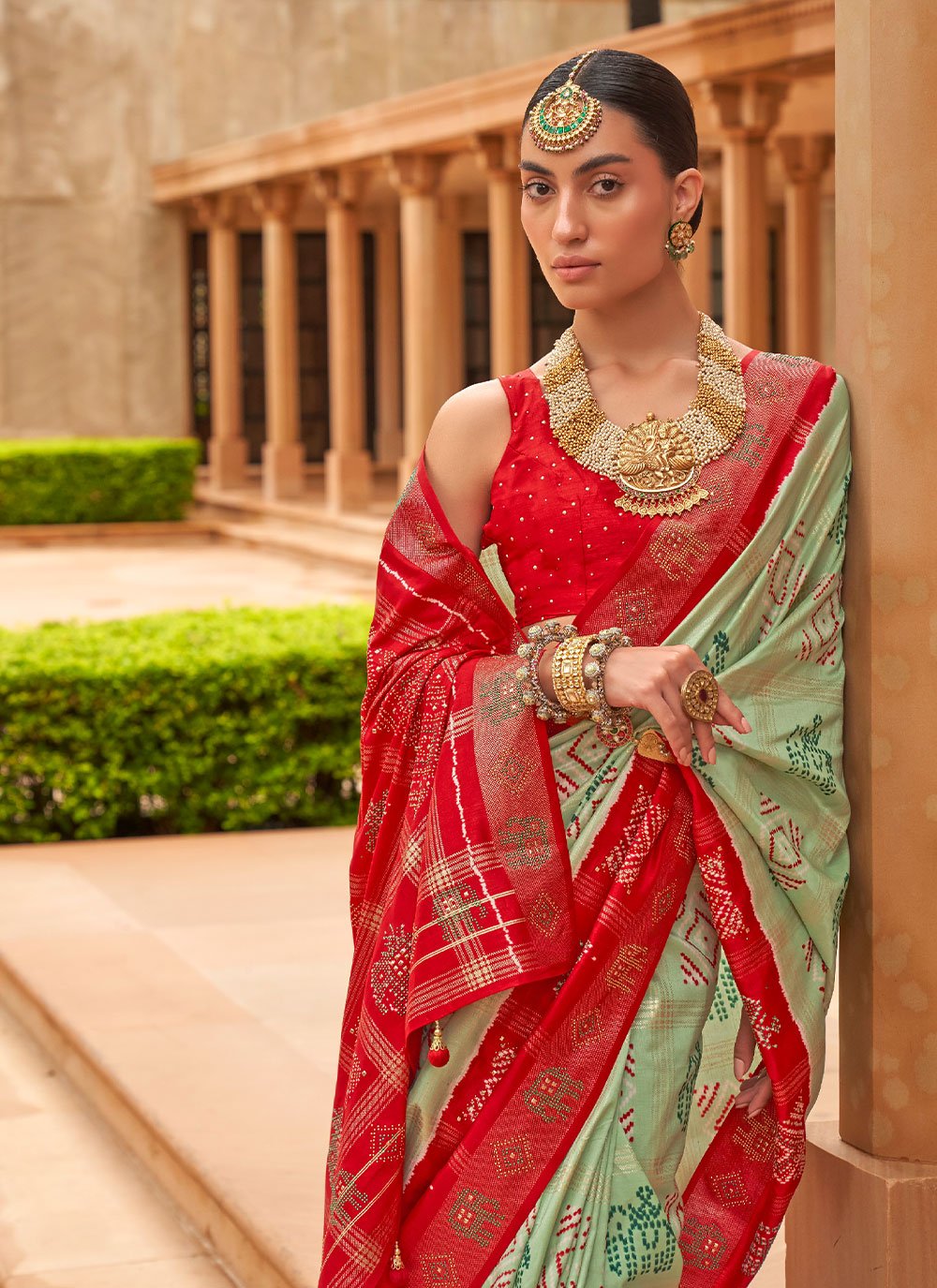 Trendy Saree Patola Silk Green Weaving Saree