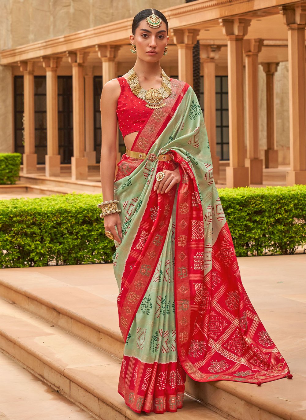 Trendy Saree Patola Silk Green Weaving Saree