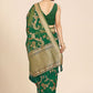 Trendy Saree Organza Viscose Green Weaving Saree