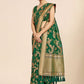 Trendy Saree Organza Viscose Green Weaving Saree