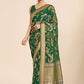 Trendy Saree Organza Viscose Green Weaving Saree