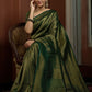 Trendy Saree Kanjivaram Silk Green Weaving Saree