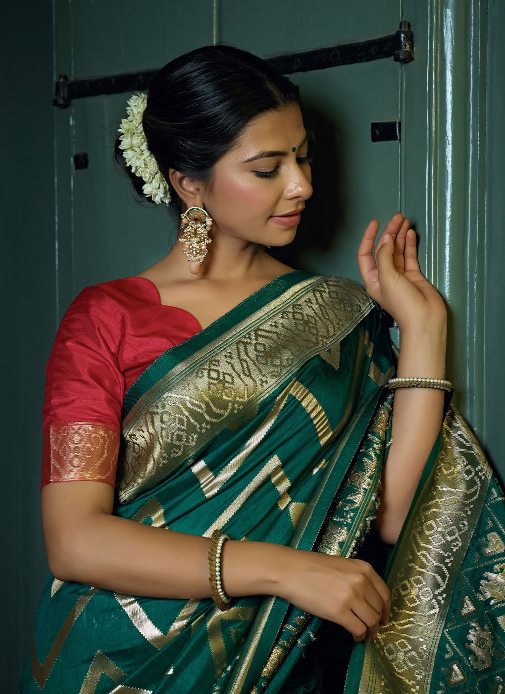 Classic Banarasi Silk Green Weaving Saree