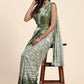 Classic Satin Silk Green Embroidered Saree