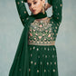 Salwar Suit Georgette Green Embroidered Salwar Kameez