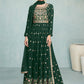 Salwar Suit Georgette Green Embroidered Salwar Kameez