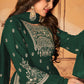 Palazzo Salwar Suit Faux Georgette Green Embroidered Salwar Kameez