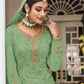 Salwar Suit Georgette Green Embroidered Salwar Kameez