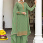 Salwar Suit Georgette Green Embroidered Salwar Kameez