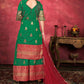 Salwar Suit Art Silk Green Woven Salwar Kameez