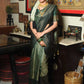 Contemporary Silk Green Woven Saree