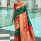 Trendy Saree Silk Green Woven Saree