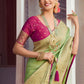 Classic Silk Tissue Green Woven Saree