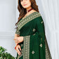 Classic Georgette Green Embroidered Saree