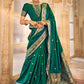 Trendy Saree Satin Silk Green Weaving Saree