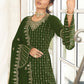 Salwar Suit Georgette Green Embroidered Salwar Kameez