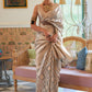 Trendy Saree Handloom Silk Tissue Grey Off White Multi Saree