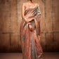 Trendy Saree Organza Silk Grey Peach Weaving Saree